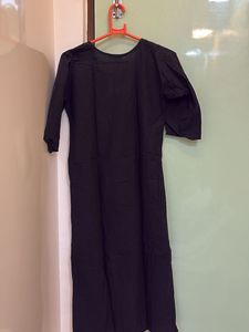 Black Embroidered Kurta Dress