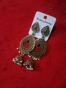 Golden Jhumka Earrings