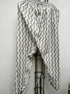 Elegant dark green kurti &amp; grey white pant