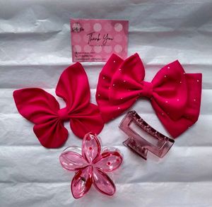 Cute Pink Hair Accessories Bundle