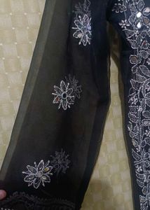 Black Embroidered Kurta