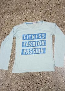 Sky Blue Colour Full Handed T-Shirt
