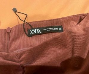 Ruched Burgundy Mini Skirt
