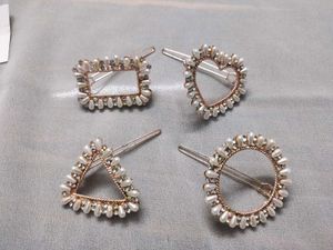 Pearl Geometric Hair Clips