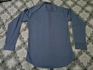 Blue Cotton Boys Shirt