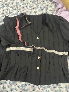 Elegant Black Button-Down Top