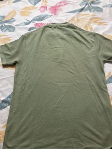 Vintage Green Henley Short Sleeve Shirt