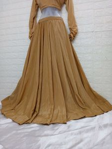 Khaki Full Sleeves Lehenga Choli