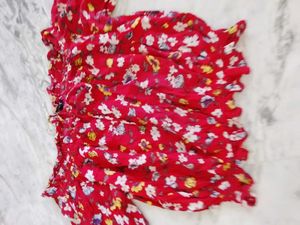 Floral Red Top