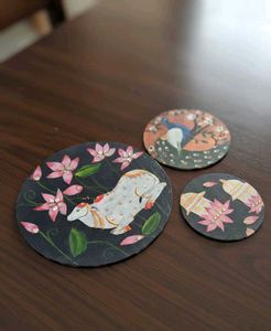 Handpainted Wall Plates (Set of 3)