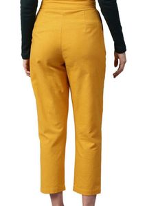 Mustard High-Waisted Trousers