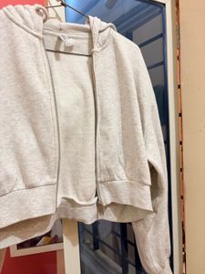 H&amp;M Grey Zip-Up Hoodie