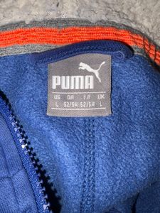 Puma Blue Zip-Up Hoodie