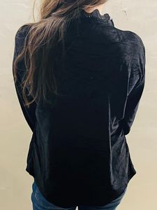 Elegant Black Velvet Top