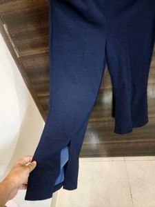 Navy Blue Trousers, Formal with Flare