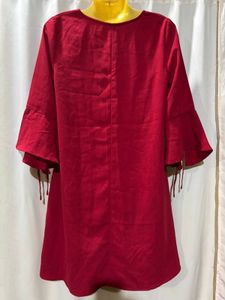 Red Bell Sleeve Dress