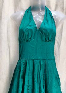 Emerald Green Halter Gown
