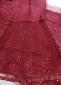 Maroon Embellished Lehenga Choli