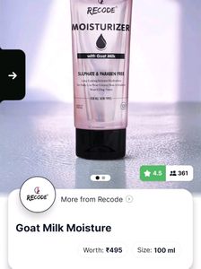 Recode Goat Milk Moisturizer 100ml