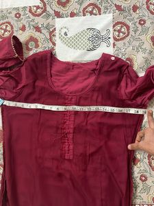 Red Kurta Pant Pair