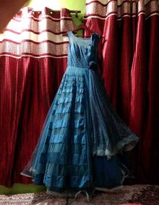 Elegant Blue Ethnic Gown