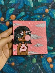 Hand-painted Small Canvas Powerpuff Girls