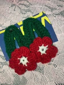 Crochet Flower clips