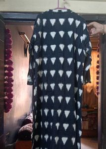 Boho Print Long Sleeve Kurta Dress