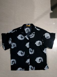 Women  Printed Casual Black Shirt