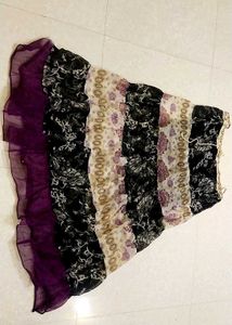 Boho Layered Midi Skirt