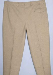 Men's Vintage Tan Pleated Formal Trouser
