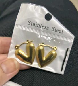 Heart Hoops Earrings Anti Tarniish turnish