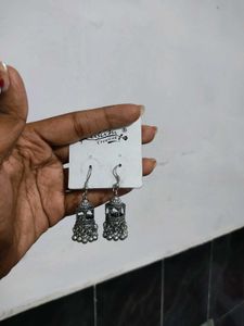 Oxidised Jhumka Set