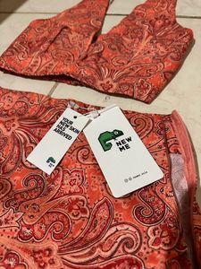 Printed Halter Neck Top skirt Set