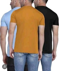 &#34;Men&#39;s Solid Round Neck T-Shirts Combo – Orange &amp;