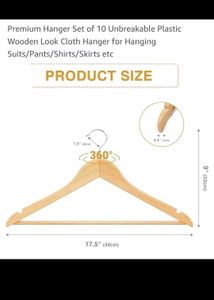 set of 10 plastic unbreakable hangers