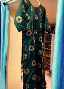 beautiful threads work suit with red duppata
