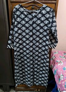 Black & White Print Kurti With Pant