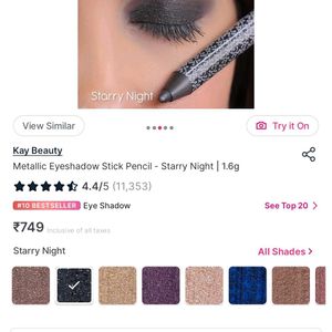 Kay Beauty Metal Show Eyeshadow/ Kajal Stick