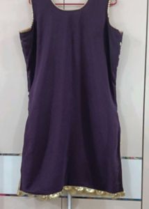 Purple &amp; Gold Embellished Tunic