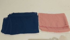 SET OF 2 Pearl Net scarf