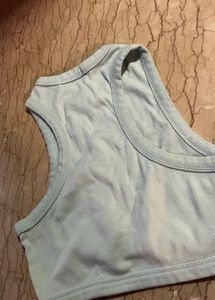 Light Blue Cropped Tank Top