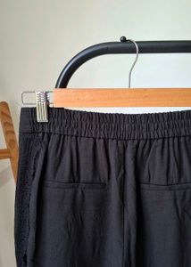 ZARA Black Lace Trim Pants