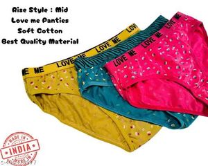 Fancy 100% Cotton Women Briefs // Panty // Hipster