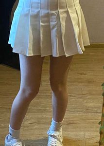 White Pleated Mini Skirt