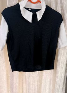 Chic Black & White Top