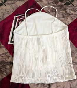 Halter neck white top
