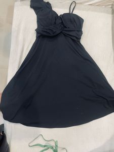 One-Shoulder Black Cocktail Dress