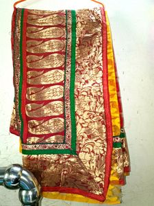Red And Yellow This Beautiful😍 Kotta Silk Saare