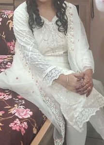 Pakistani White Dress